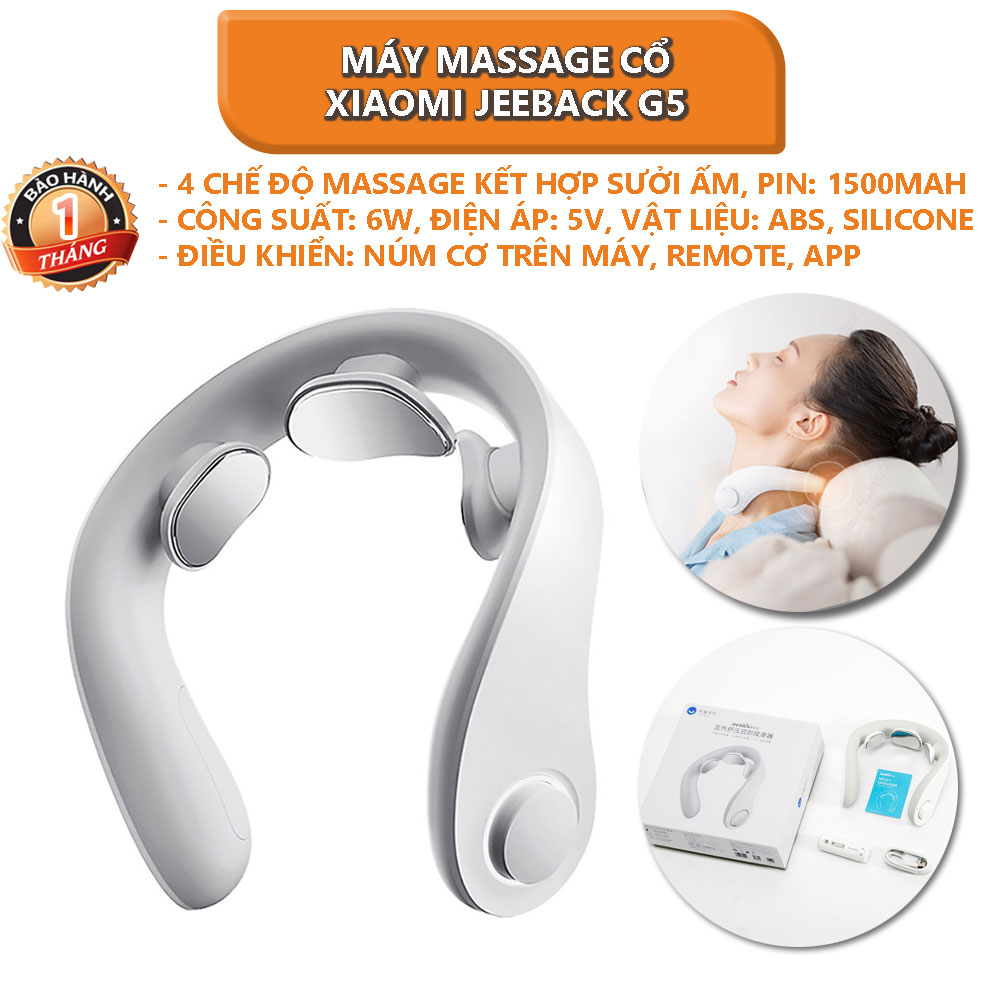 Máy massage cổ thông minh Xiaomi Jeeback Neck Massager G5 - Bảo hành 6 tháng