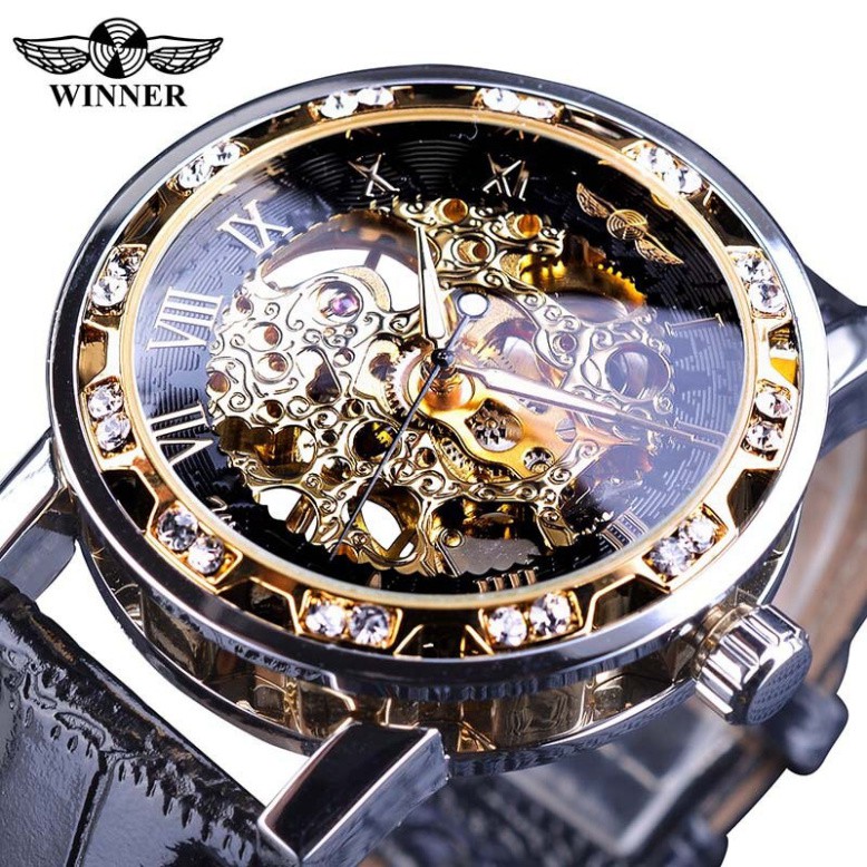 ĐỒNG HỒ CƠ NAM AUTOMATIC CHÍNH HÃNG WINNER DÂY DA CAO CẤP ĐẸP GIÁ RẺ