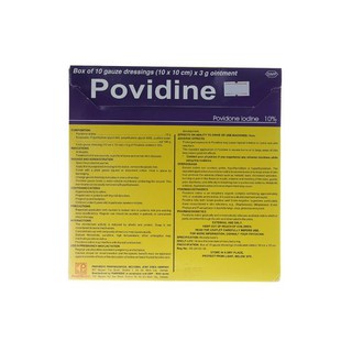 Gạc Povidine hộp 10 miếng