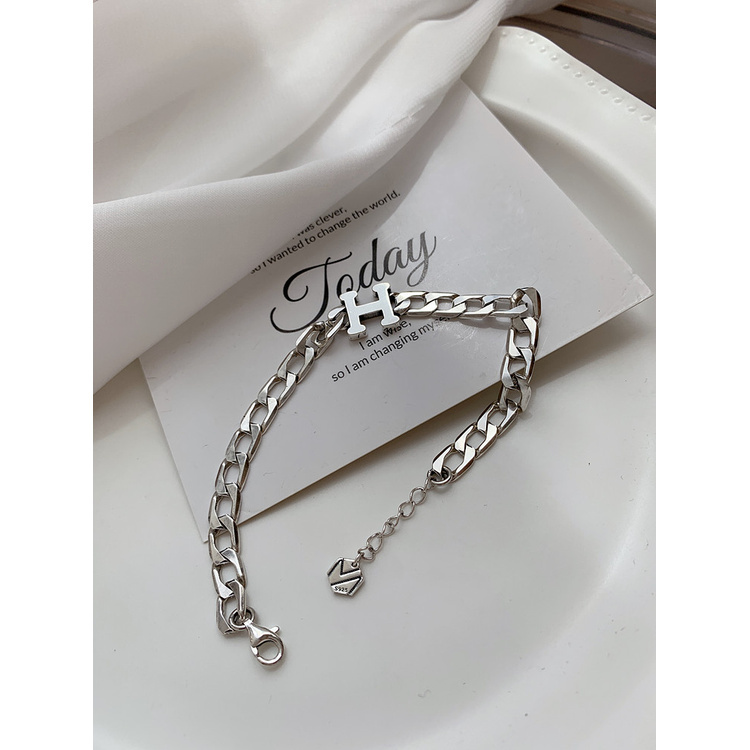 vòng cổ Mặt Chữ H Đơn Giản Phong Cách Âu Mỹ