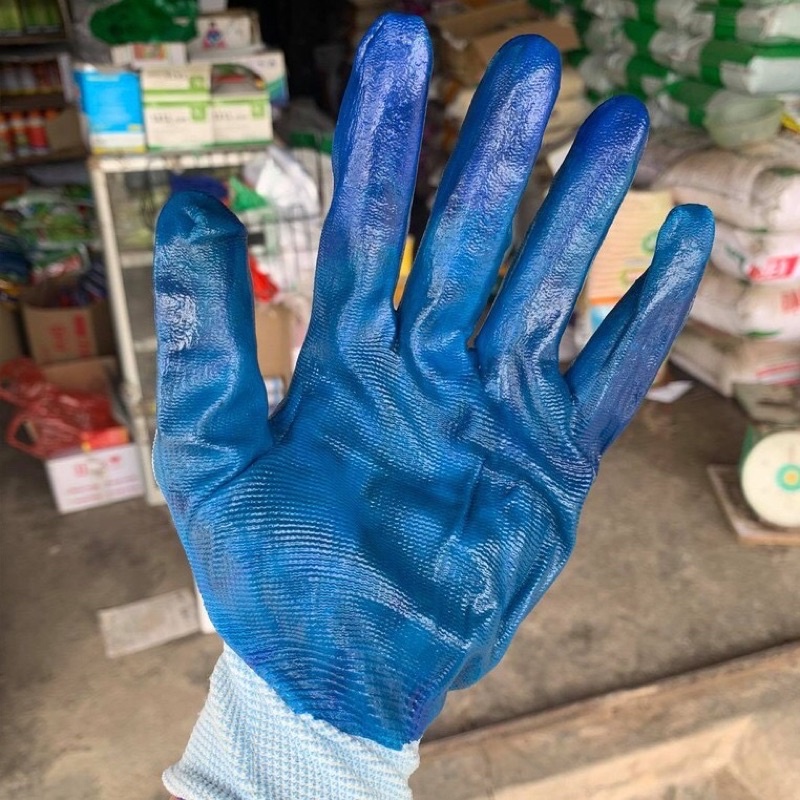 Găng Tay Lao Động (Sơn Mặt Trong) Bịch 12 Đôi Hàng Dày