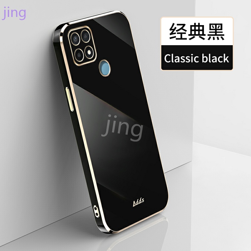 Ốp lưng Oppo A15 A15S Case Bảy màu Vỏ điện thoại kết cấu sang trọng + Phim bảo vệ