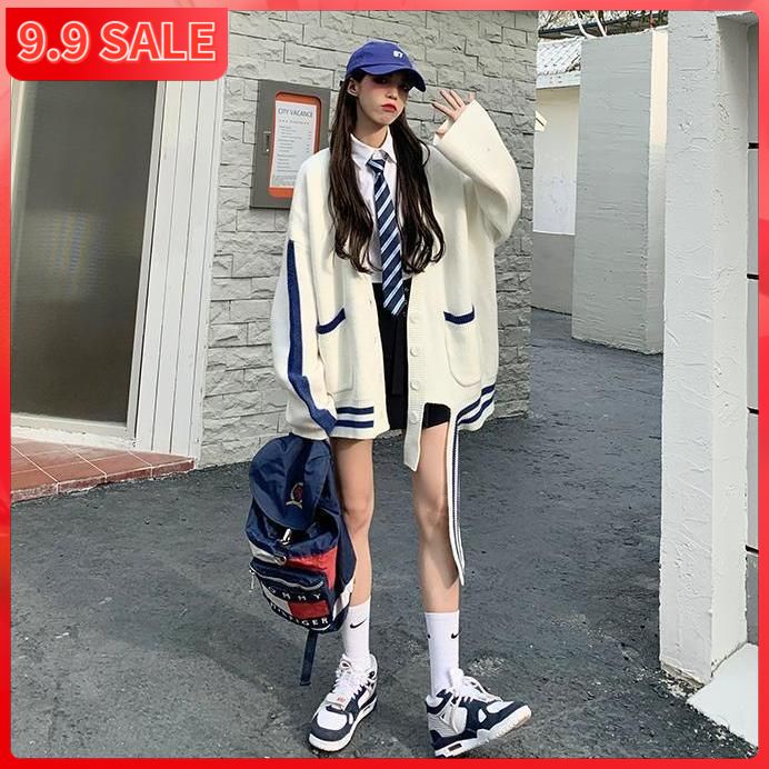 Áo khoác cardigan dệt kim mỏng phong cách Nhật Bản thiết kế mới thời trang xuân thu 2021