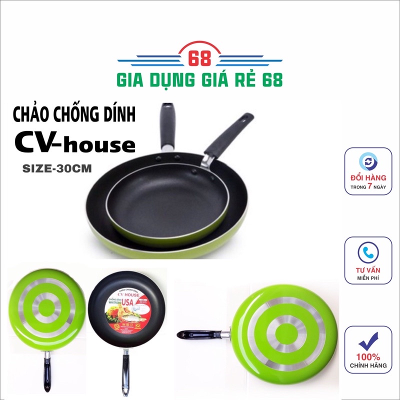 Chảo chống dính hợp kim nhôm CV HOUSE- Size 30cm Hàng Loại 1