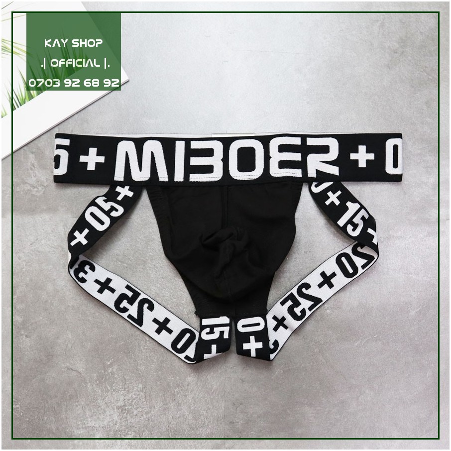 Quần lót nam jockstrap sexy dây nâng mông cao cấp Miboer pha lưới xuyên thấu - Quần sịp nam giảm ma sát khoe mông