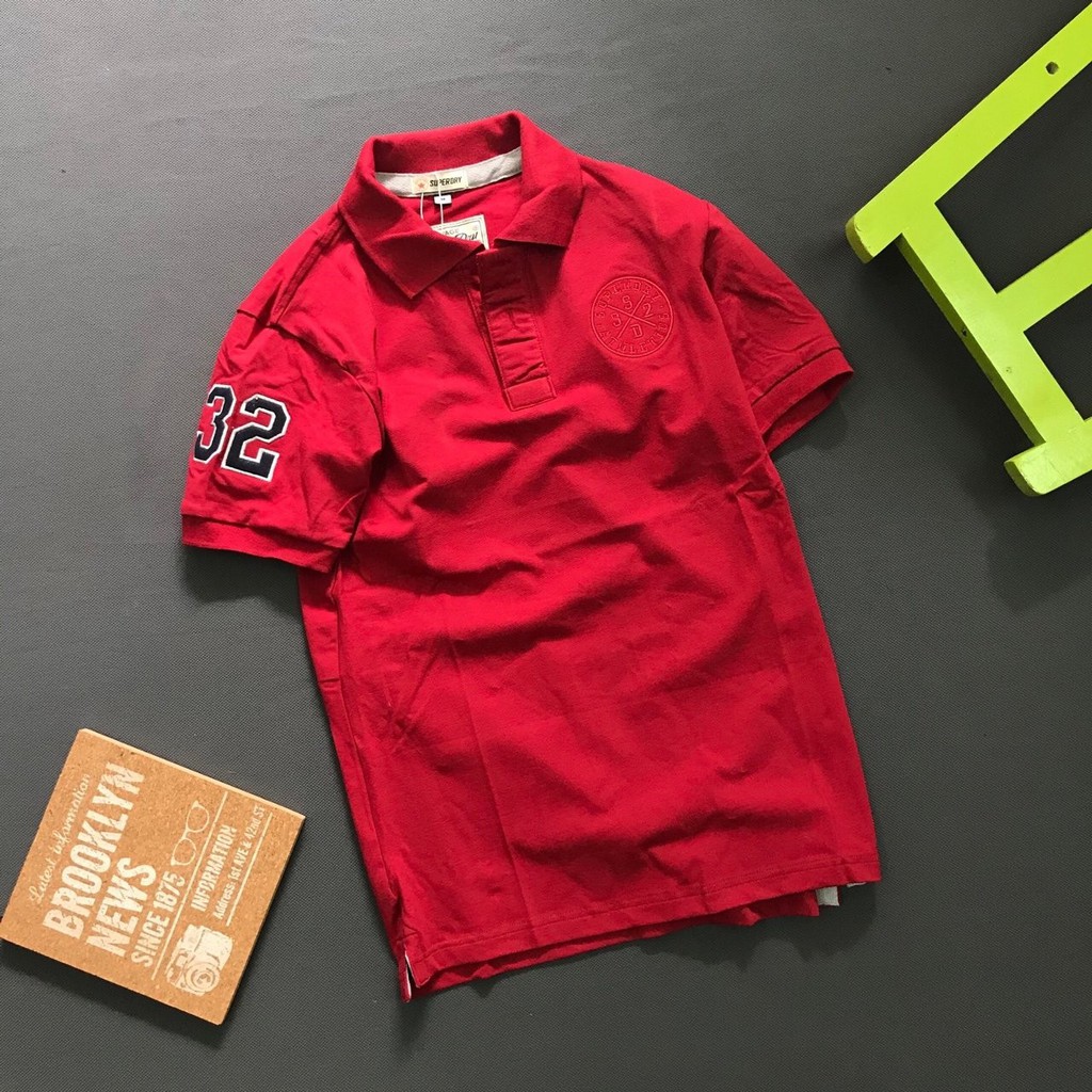 ÁO THUN LOGO 32 CỔ BẺ CAO CẤP - SIW002 | BigBuy360 - bigbuy360.vn