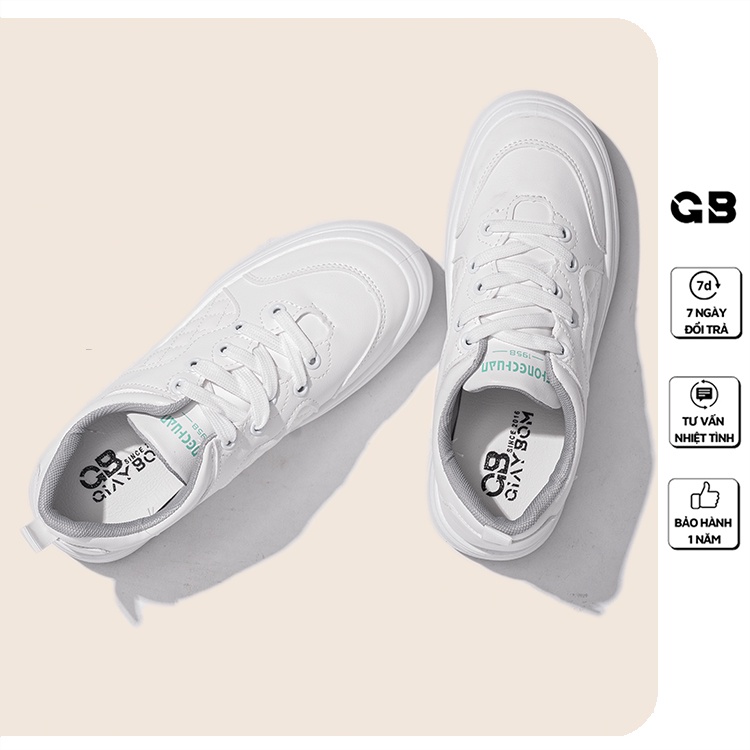 Giày Sneaker Nữ Trắng Đế Cao 3 cm giayBOM B1637