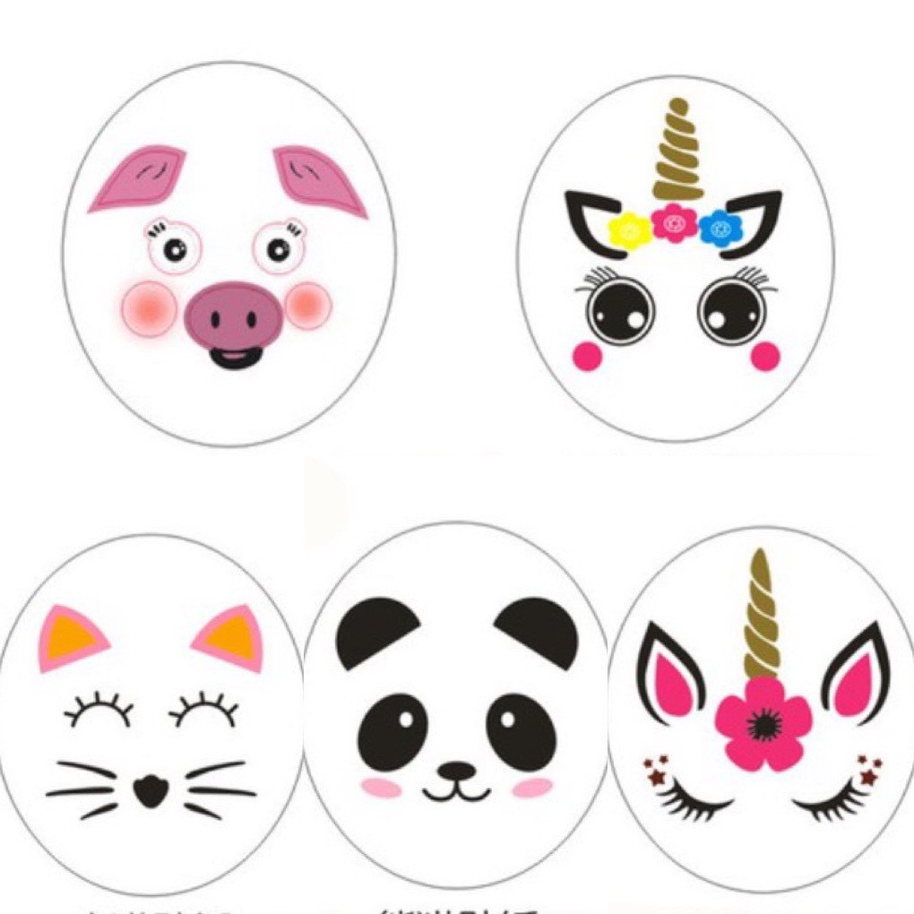 MIẾNG DÁN TRANG TRÍ BÓNG BAY MẪU HÌNH MẶT THÚ DIY, LÀM BÓNG GALAXY, JUMBO, PHỤ KIỆN BÓNG