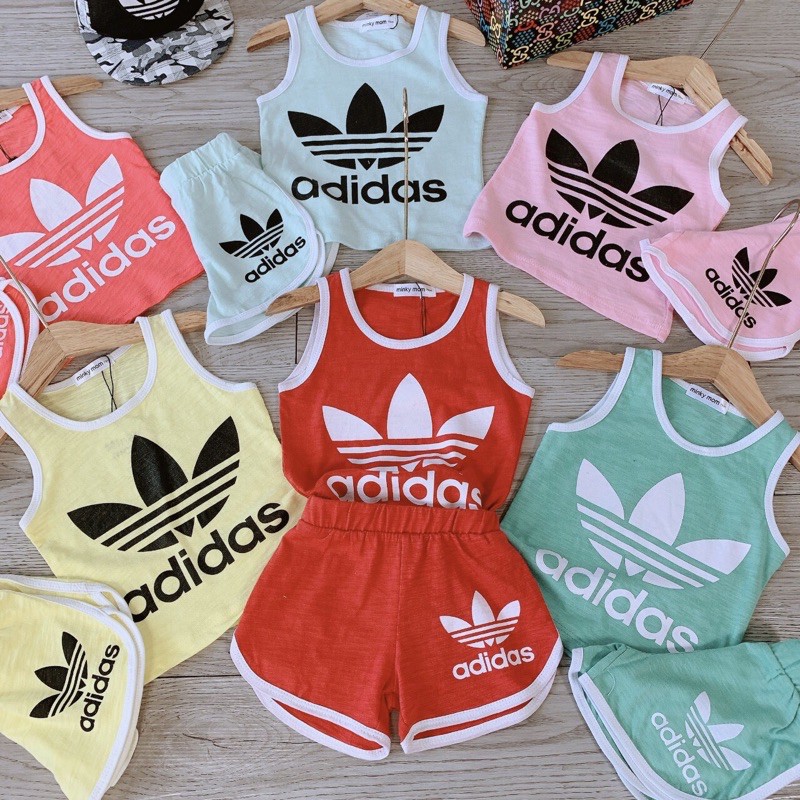 Bộ ba lỗ bé trai bé gái kiểu dáng thể thao 7-20kg- đồ bộ bé trai bé gái