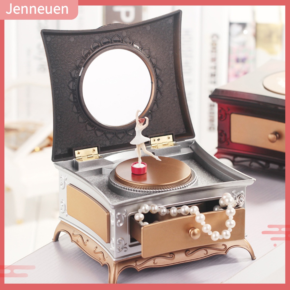 Hộp Nhạc Đồ Chơi Có Gương Trang Điểm Hình Cô Gái Múa Ba Lê