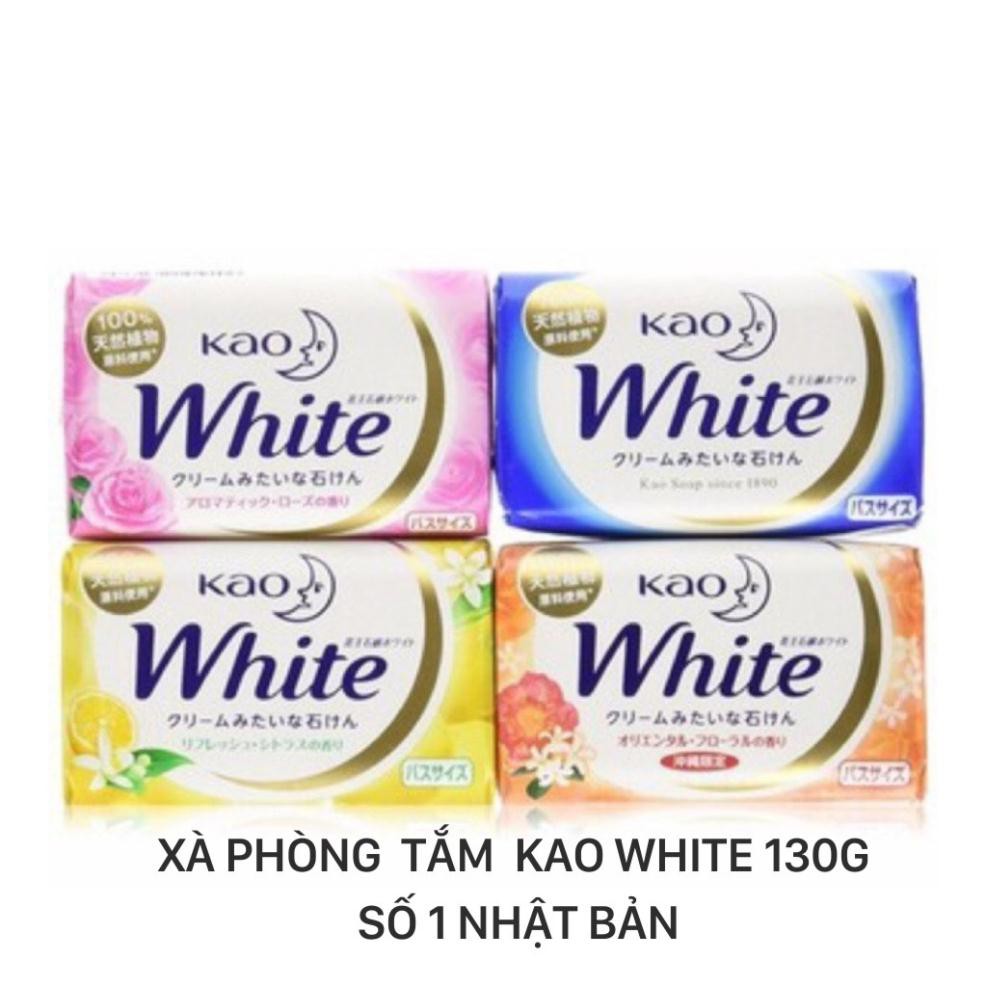 XÀ PHÒNG ♥𝑭𝑹𝑬𝑬𝑺𝑯𝑰𝑷♥ XÀ PHÒNG TẮM KAO WHITE 130g NỘI ĐỊA NHẬT BẢN