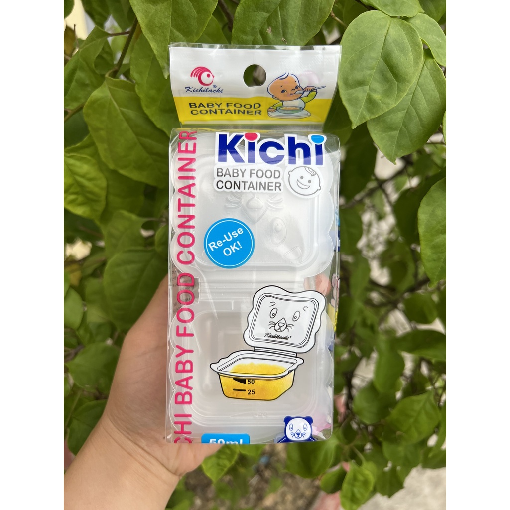 Khay Trữ Đông Richell ,đồ Ăn Dặm Cho Bé Kichilachi, Hộp Trữ Đông Đồ Ăn Dặm Bảo Quản Thức Ăn