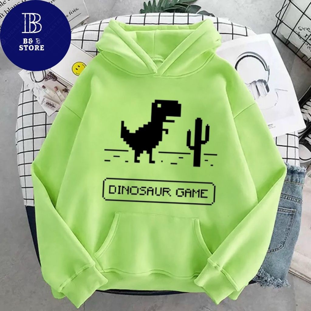 [ MẪU_MỚI ]  ÁO KHOÁC HOODIE NỈ UNISEX IN DINOSAUR GAME ÁO KHOÁC HOODIE LOCAL BRAND FORM RỘNG NAM NỮ NHIỀU MÀU | BigBuy360 - bigbuy360.vn