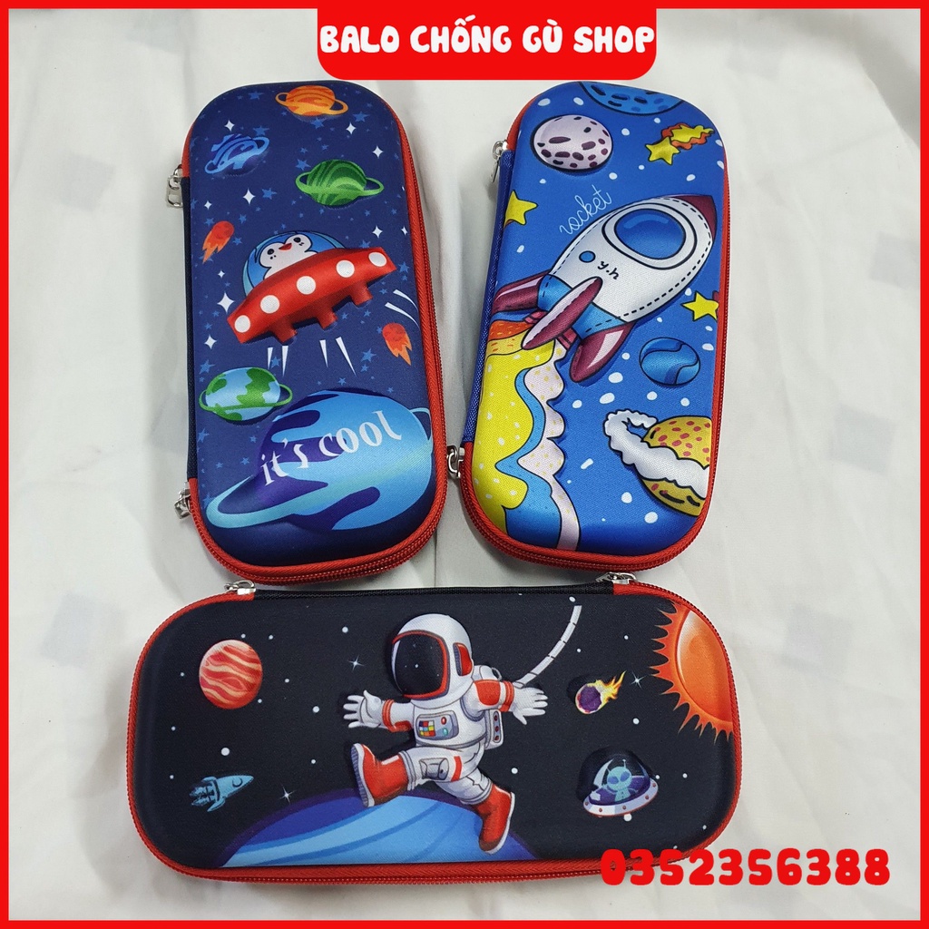 Hộp bút học sinh cho bé trai bé gái in hình nhân vật hoạt hình chống thấm nước