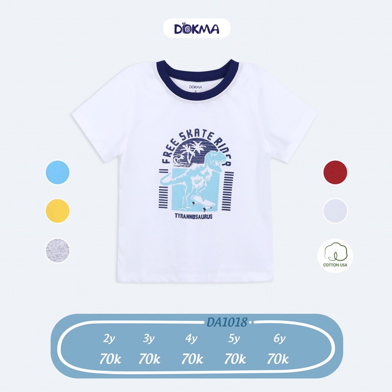 Áo cộc tay bé trai Dokma DA1018