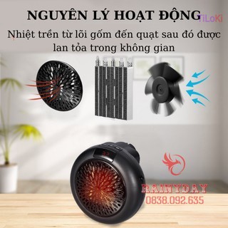 💕Bảo Hành 1 Năm💕 Quạt Sưởi Mini Để Bàn Điều Khiển Từ Xa WONDER PRO 900W,  An Toàn Khi Sử Dụng, Tiết Kiệm Điện Năng