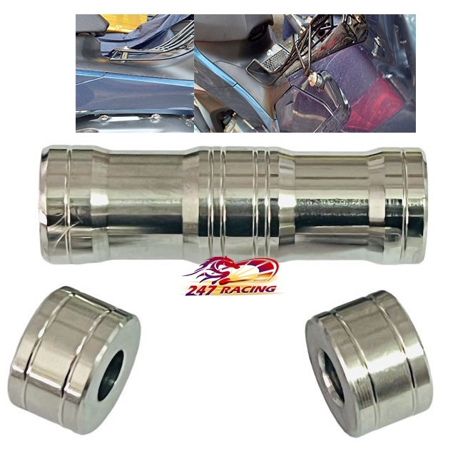 3 Cục Canh Inox 304 Phay CNC gắn được tất cả BAGA Future LED ko cần chế,tiện ích và Trang Trí cho xe máy rất đẹp