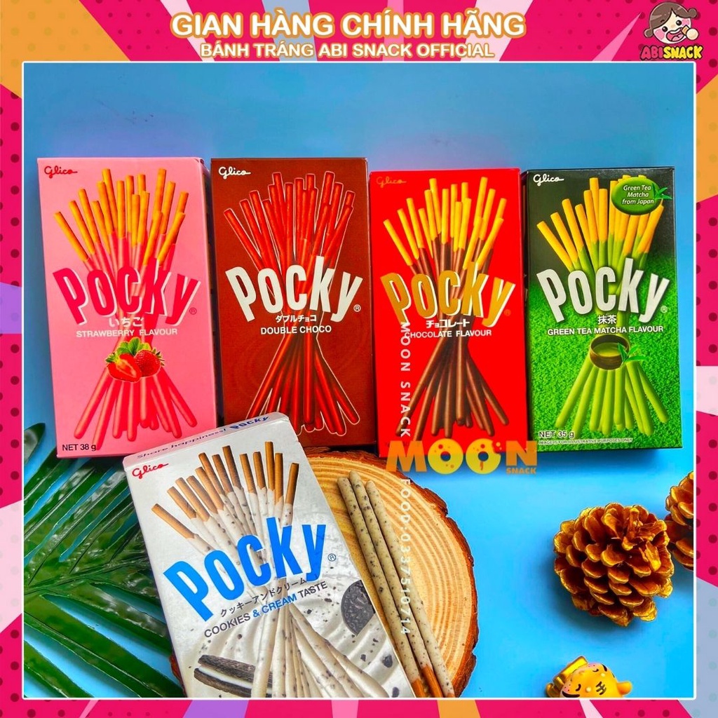 Bánh Que Gậy Phủ Socola Đủ Vị Pocky Nhập Khẩu Thái Lan Hộp 40g