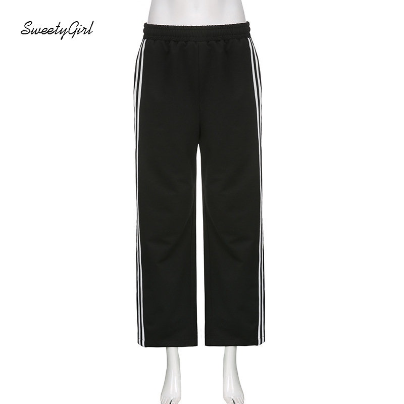 MsMona Quần ống rộng Lưng Thấp Phối Màu Tương Phản Thời Trang 2022 Cho Nữ