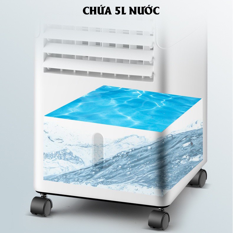 QUẠT ĐIỀU HÒA HƠI NƯỚC RH528 5L CAO CẤP- Thanh lọc không khí, giải cứu mùa hè - Tặng thêm 4 viên đá khô !