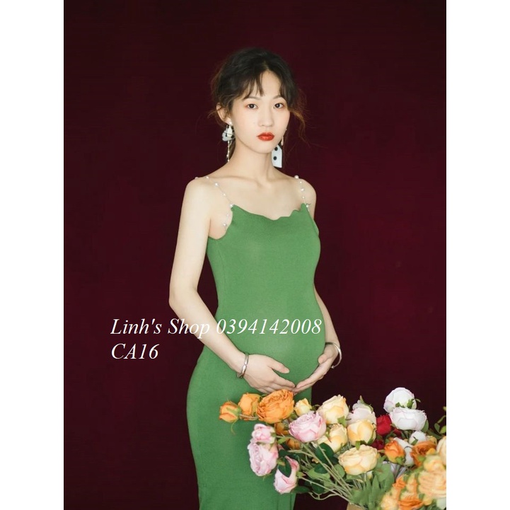 Đầm Bầu Váy Bầu Chụp Ảnh Nghệ Thuật Ôm Body Sang Chảnh CA16