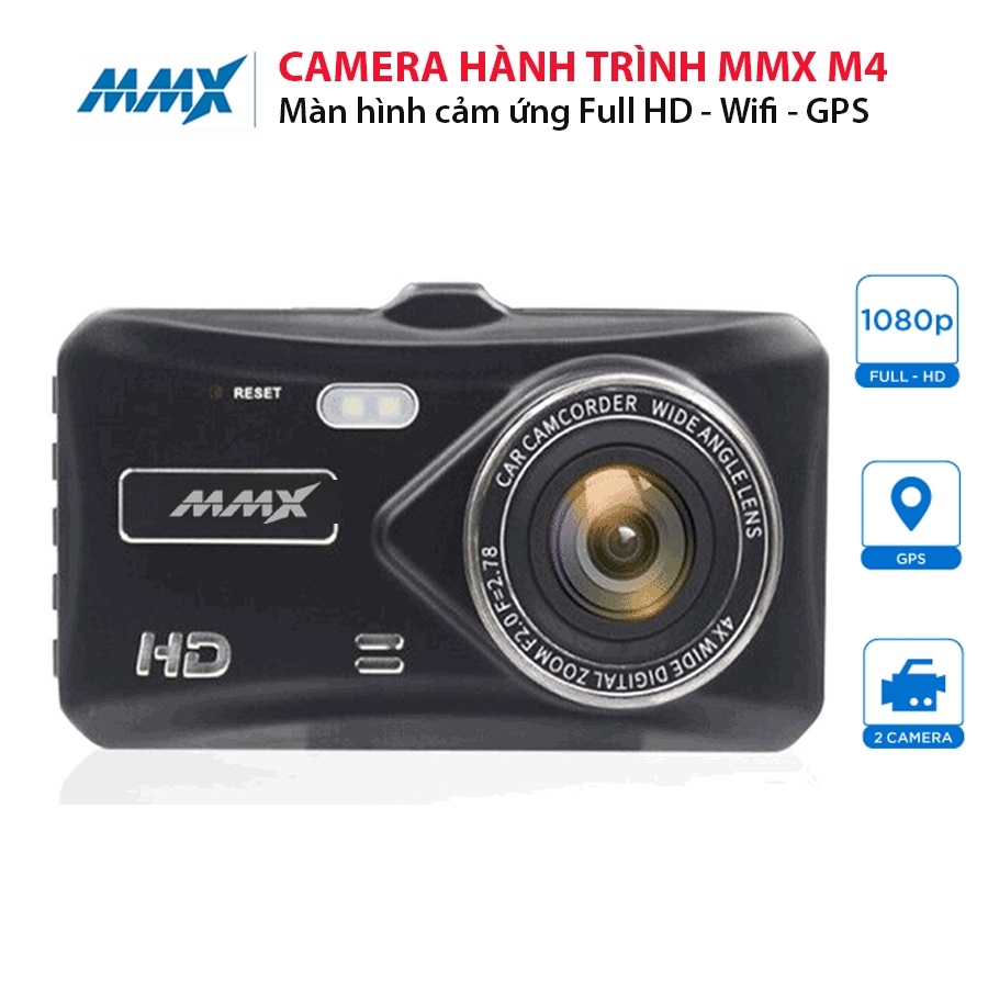 Camera hành trình ô tô MMX M4 PFull HD màn hình cảm ứng, hỗ trợ thẻ nhớ 32G – BH 6 tháng