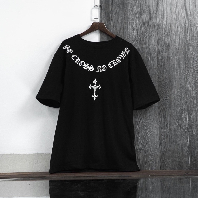 Áo thun tay lỡ No Cross chữ cổ BIGOMALL - Áo phông nam nữ unisex freesize form rộng 65kg