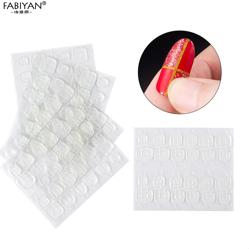 Tờ miếng keo dán FABIYAN trong suốt tự dính tiện lợi dành cho móng tay và móng chân giả