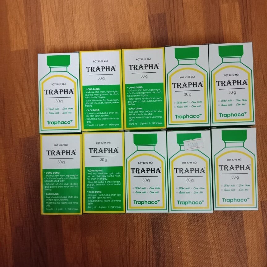 Trapha - Giúp khử mùi, làm thơm, ngăn ngừa các tác nhân gây mùi hôi nách, hôi chân, giảm tiết mồ hôi ở chân và nách