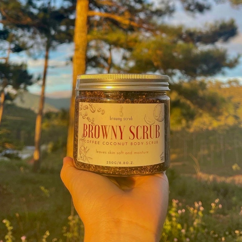 Browny Scrub, Tẩy Tế Bào Chết Handmade