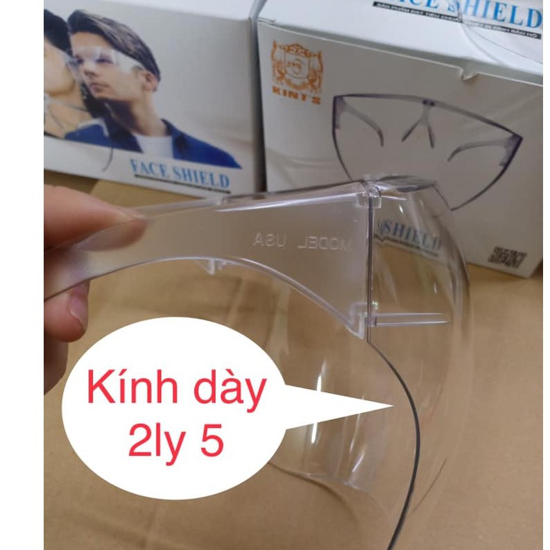 KÍNH BẢO HỘ KIẾNG MICA TRONG SUỐT KIN'S ( KHUÔNG MẶT)