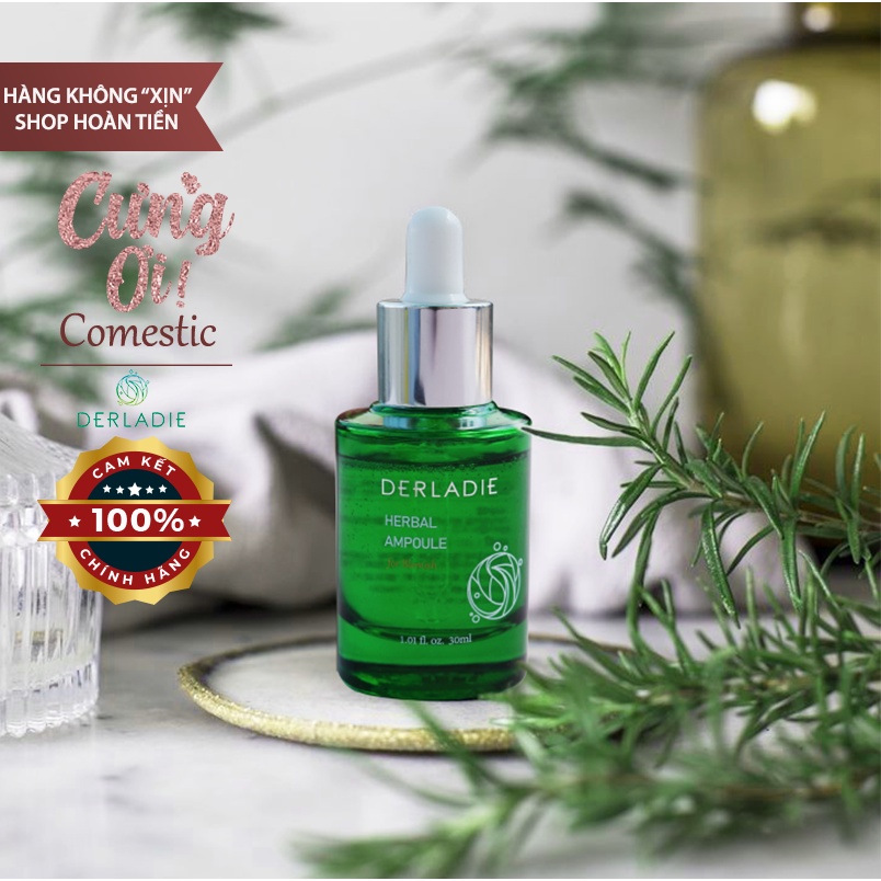 [QUÀ TẶNG KÈM] Siêu Tinh Chất Tràm Trà Giảm Mụn Sau 14 Ngày Derladie Herbal Ampoule For Blemish 30ml