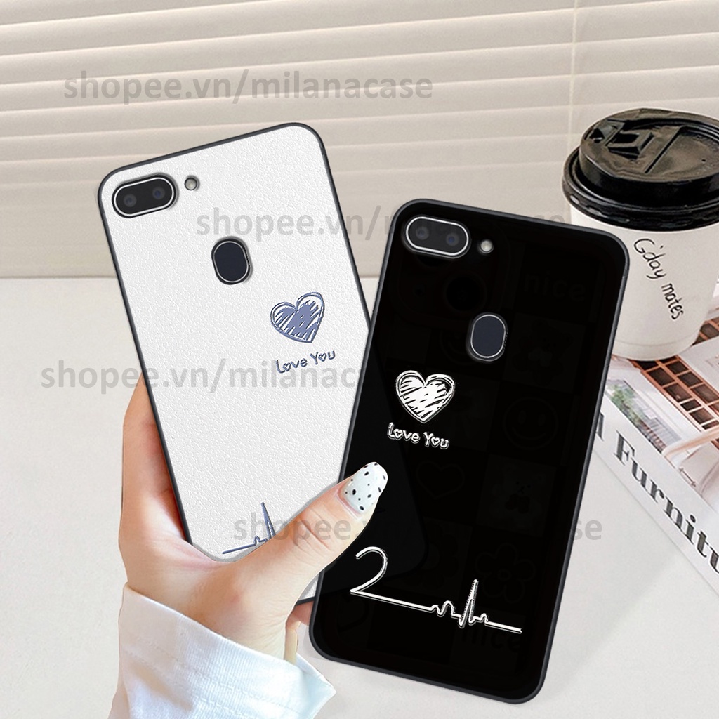 Ốp Realme 1 / 2 in hình caro trái tim siêu đẹp, siêu nét đầy phong cách cá tính