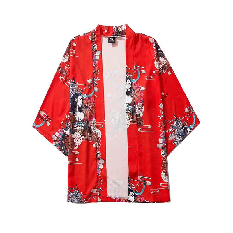 Blue Red Black White Harajuku Japan Kimono  Blazer Cardigans Jacket Big Plus Size Loose Women Men Japanese Harajuku Robes | BigBuy360 - bigbuy360.vn