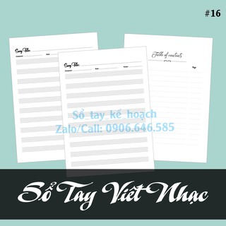 💖Sổ ghi chép 💖 Sổ tay viết nhạc_ tập nhạc_ vở viết nhạc khổ B5 (17,6 x 25cm)_120 trang – In bằng giấy trắng cao cấp