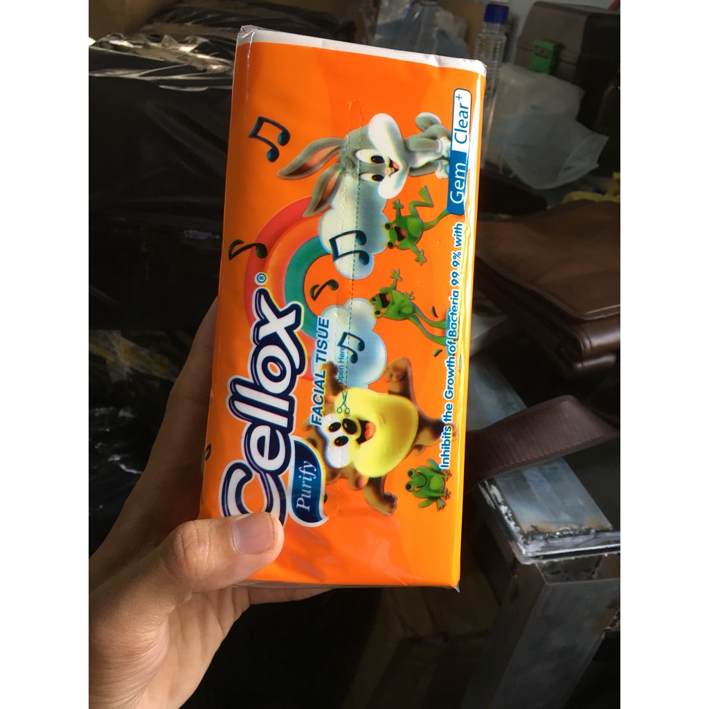 Hộp Khăn Giấy Lụa CELLOX 3 Lớp 260 Tờ Kích Thước 200mm*190mm