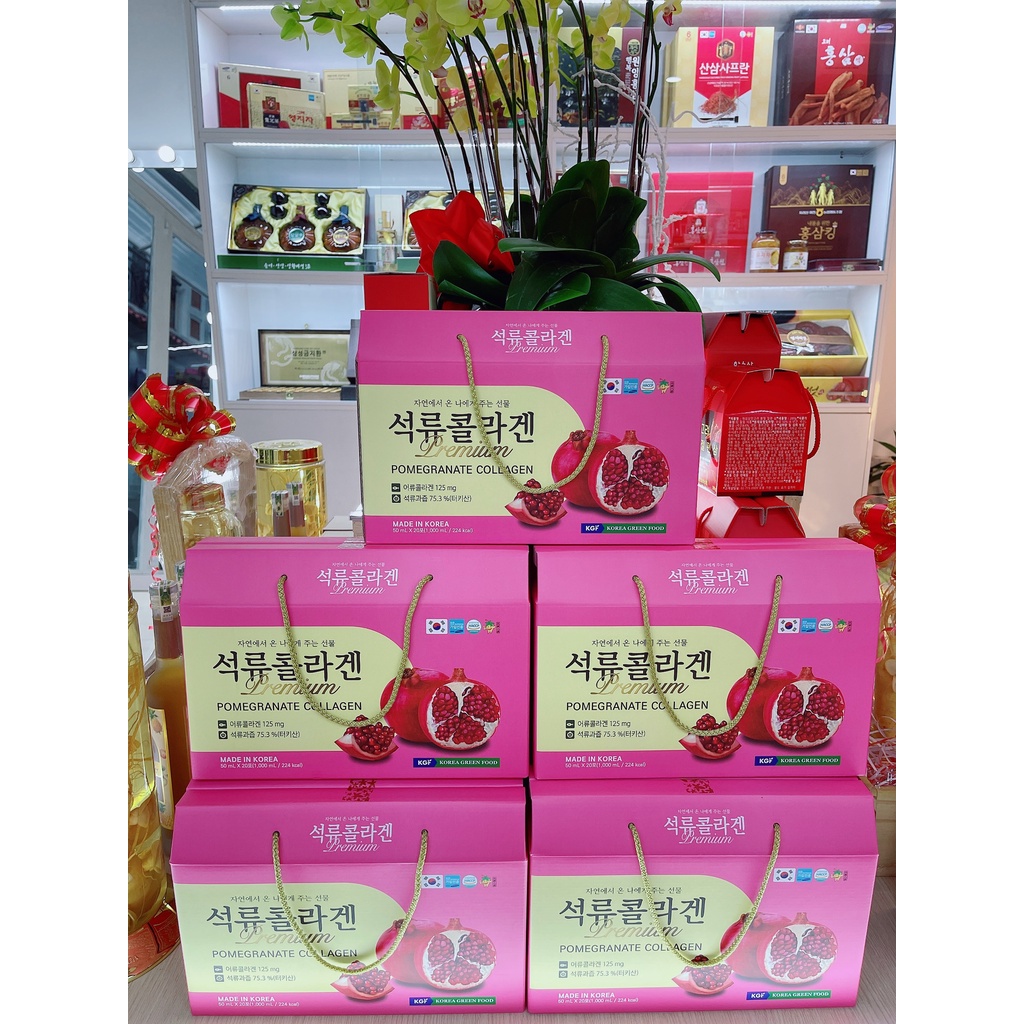 Nuớc Uống Collagen Lựu  Hàn Quốc - Pomegranate Collagen Premium - Hộp 20 Gói