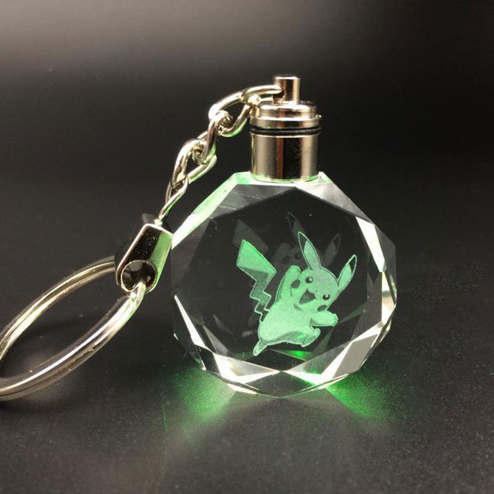 Móc khóa hình Pokemon có đèn LED phát sáng