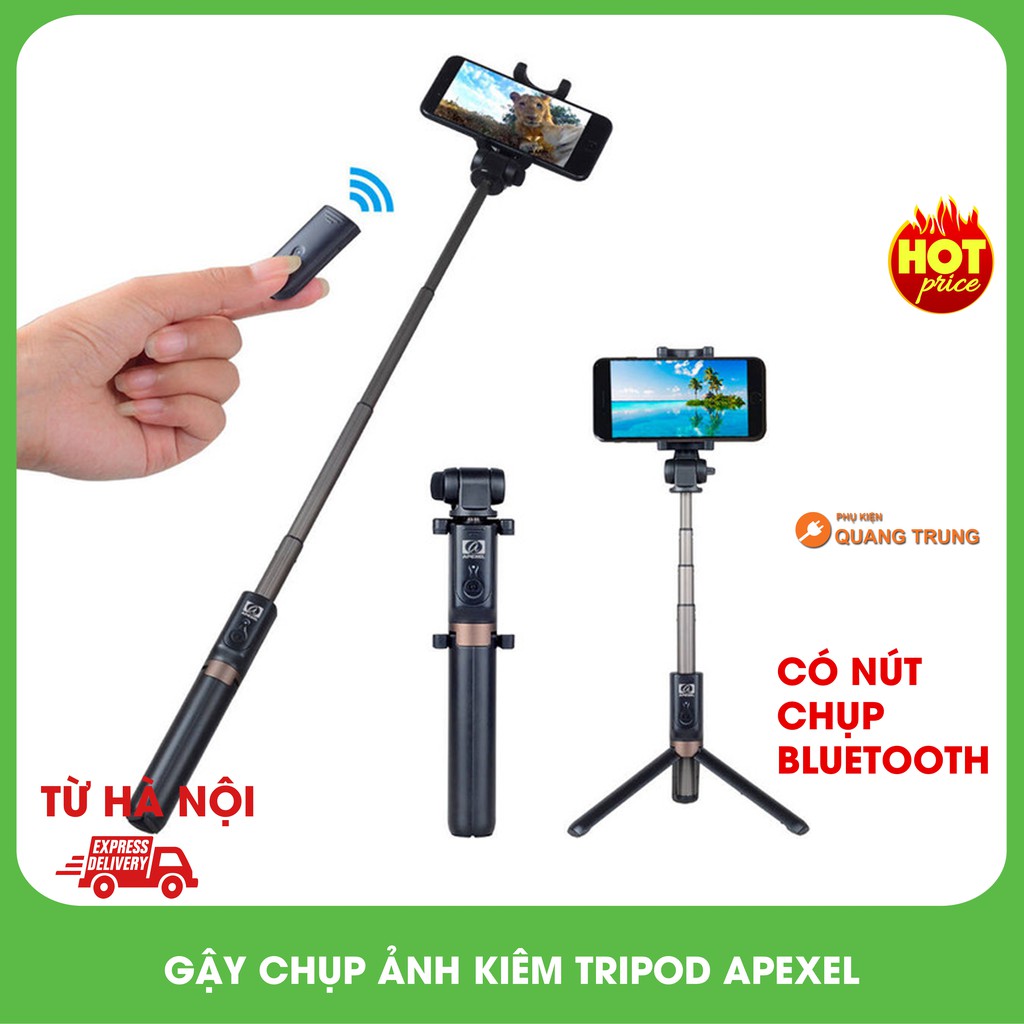 Gậy chụp ảnh,tripod apexel D3,nhiều chức năng,cực chắc chắn