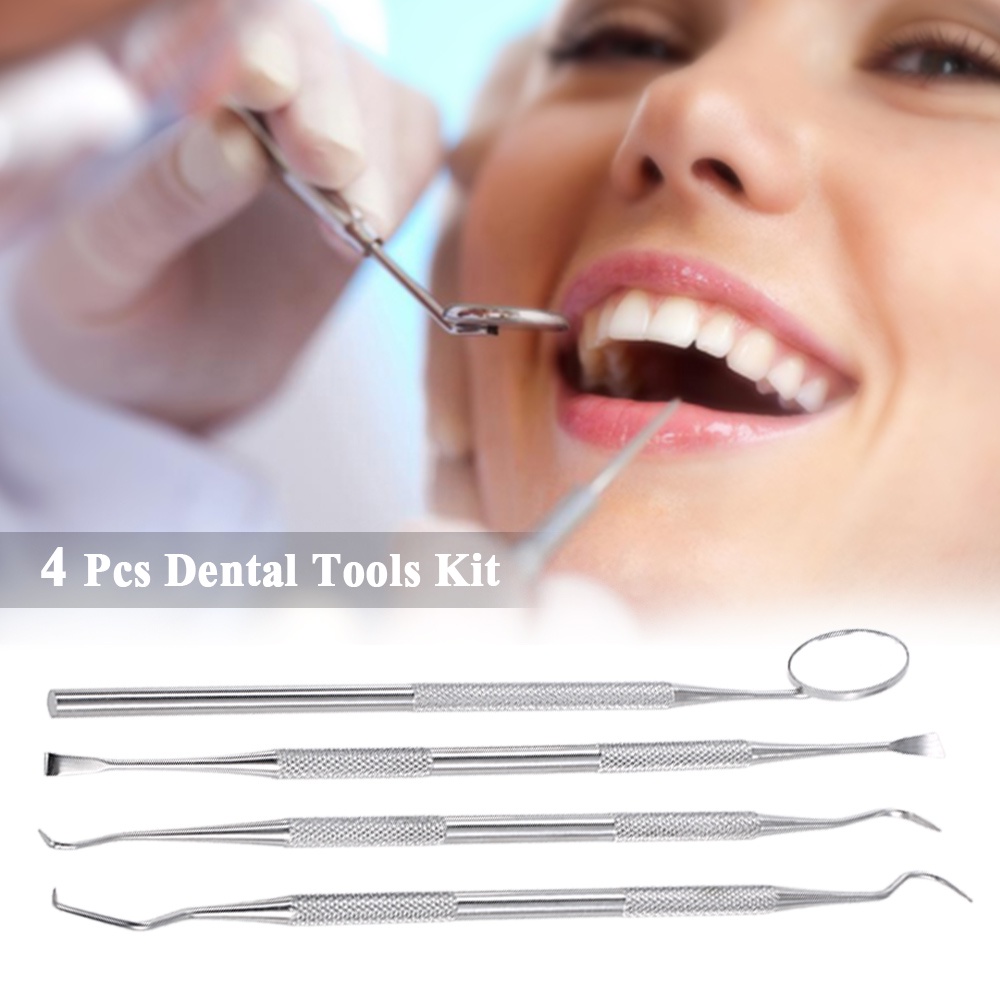 Bộ 5 dụng cụ cạo lấy mảng bám trên răng bằng thép không gỉ cho cá nhân