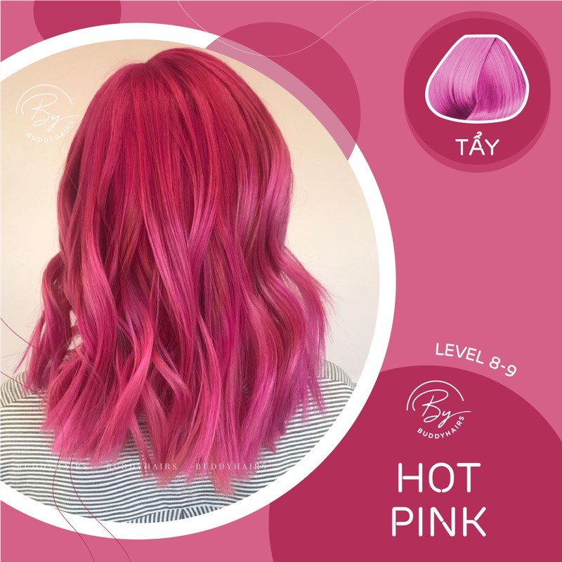 Thuốc nhuộm tóc HỒNG PINK  lên từ nền tẩy