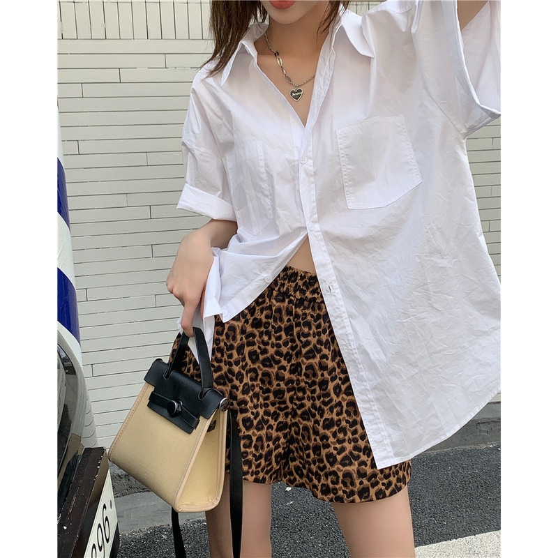 Quần Sọt Lưng Cao Hoạ Tiết Da Báo Thiết Kế Hợp Thời Trang