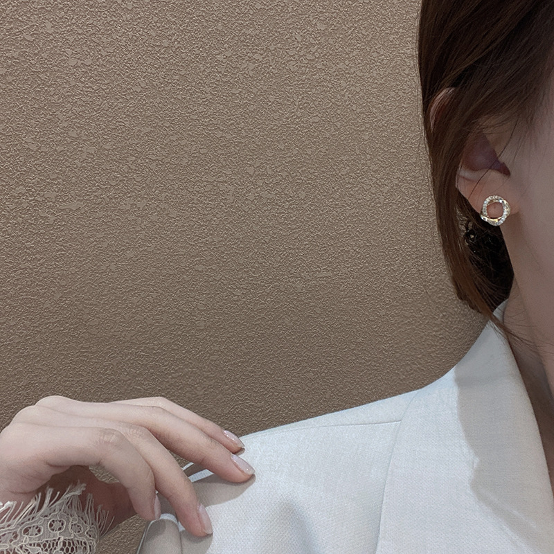 Khuyên tai bạc 925 đính đá thời trang thanh lịch dành cho nữ