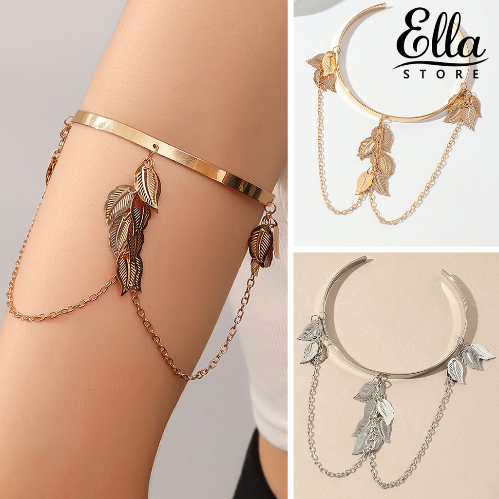 Vòng Đeo Tay Kiểu Mở Điều Chỉnh Được Phối Họa Tiết Lá Phong Cách Bohemian Thời Trang Tùy Chỉnh