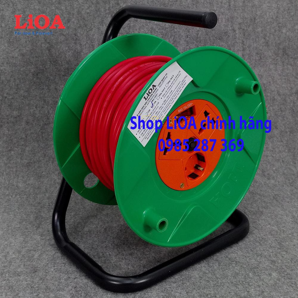 Ổ Cắm LiOA Quay Tay Kéo Dài Kiểu Rulo, Loại Dùng Cho Công Trường, Dây Dài 20m/30m. Model QT2025/ QT3025