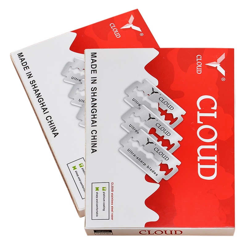 Set 10/20 Lưỡi Dao Cạo Râu Hai Mặt Bằng Thép Không Gỉ C0011A Dành Cho Nam