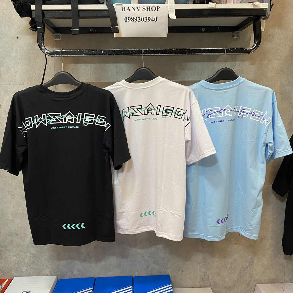 Áo thun Nowsaigon Signature Drop Shoulder Tee, vải cotton dày mịn, có tem mạc đầy đủ AL107