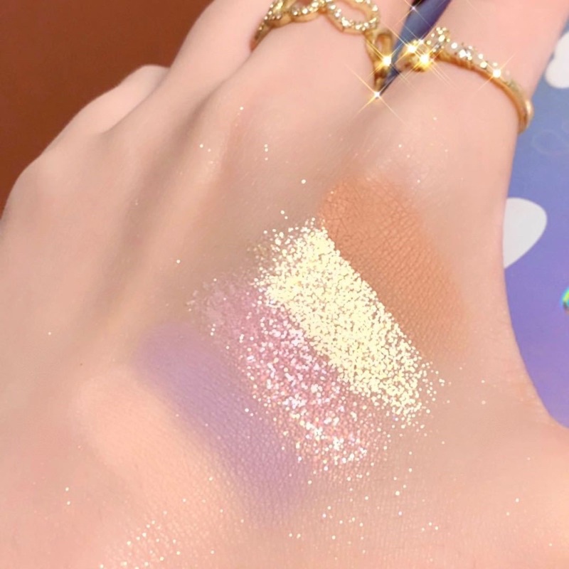 Bảng mắt tông nâu MUGELEEN 15 ô nhũ ánh bling bling nhẹ nhàng | BigBuy360 - bigbuy360.vn