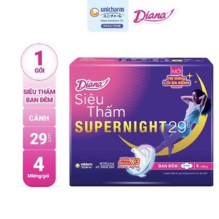 Lốc 6 goi băng vệ sinh diana super night 29cm