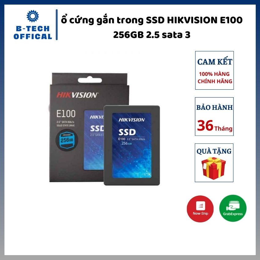 Ổ cứng gắn trong SSD HIKVISION E100 256GB 2.5 sata 3 - Hàng chính hãng bảo hành 36 tháng